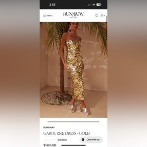 Runaway Gold Sequin Strapless Dress